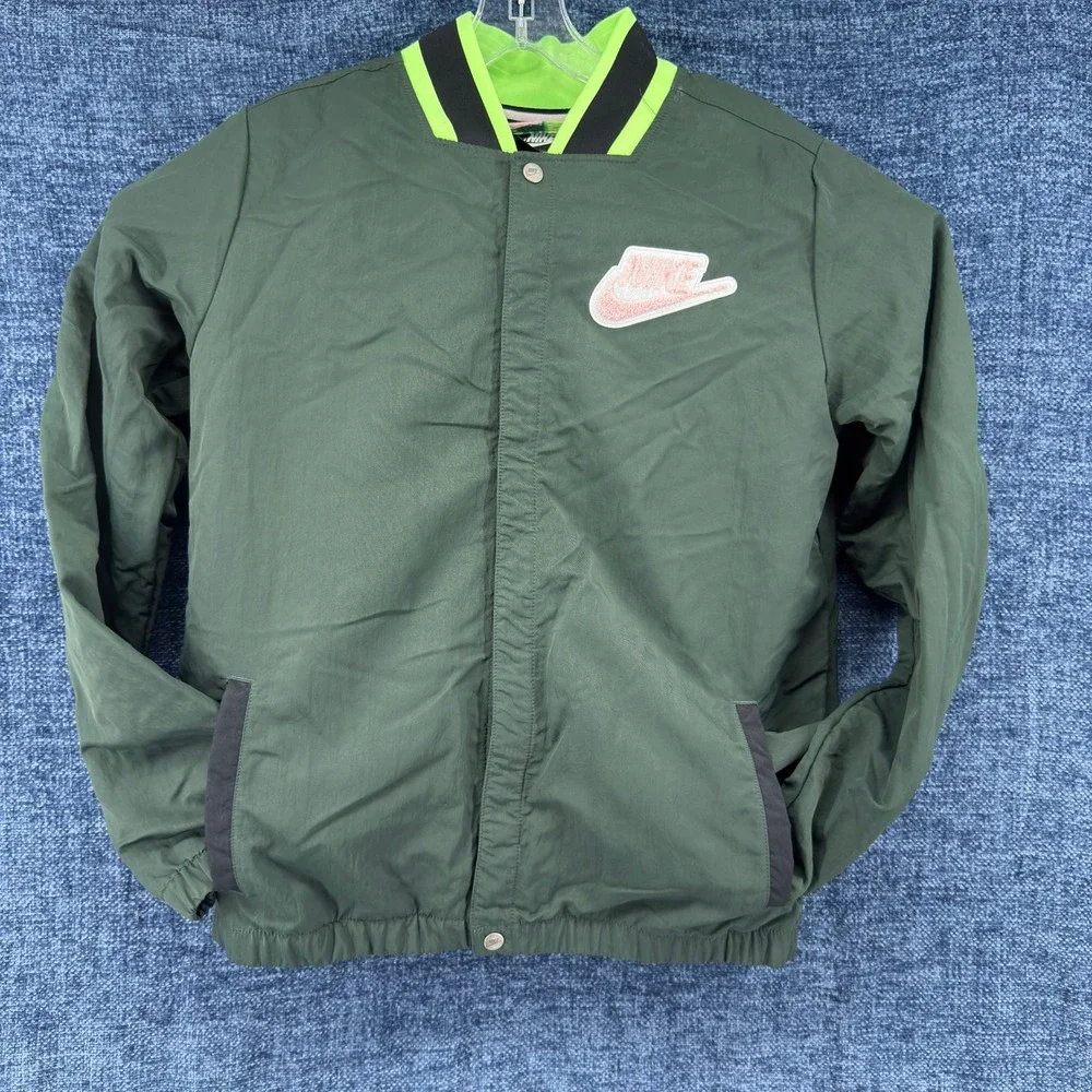 Nike Sportswear Hoopfly Jacket Youth XL Green Pink Bomber AQ9430-346